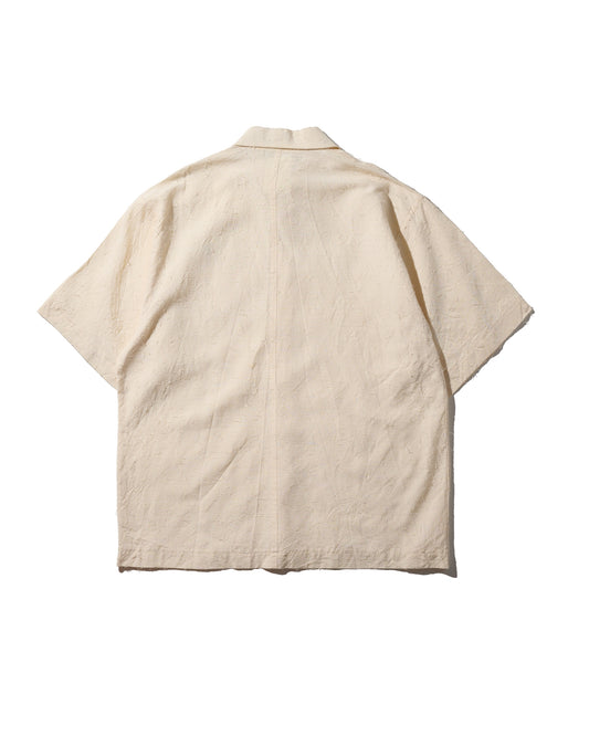 Kimono Silk Handcrafted Open Collar Shirt Type 02