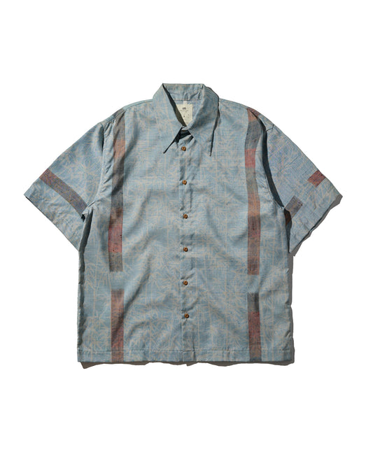 Kimono Silk Handcrafted Open Collar Shirt Type 08