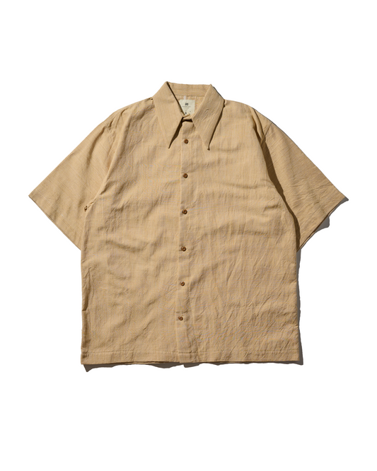 Kimono Silk Handcrafted Open Collar Shirt Type 05