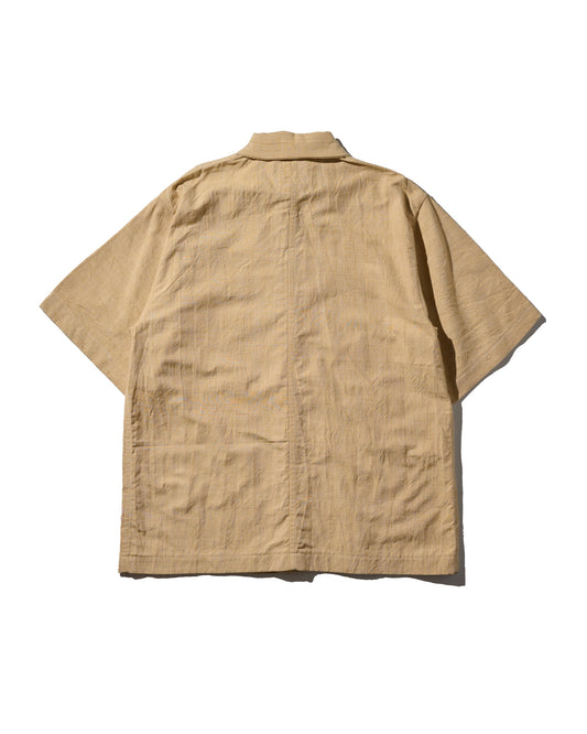 Kimono Silk Handcrafted Open Collar Shirt Type 05