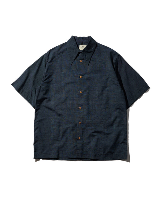 Kimono Silk Handcrafted Open Collar Shirt Type 09