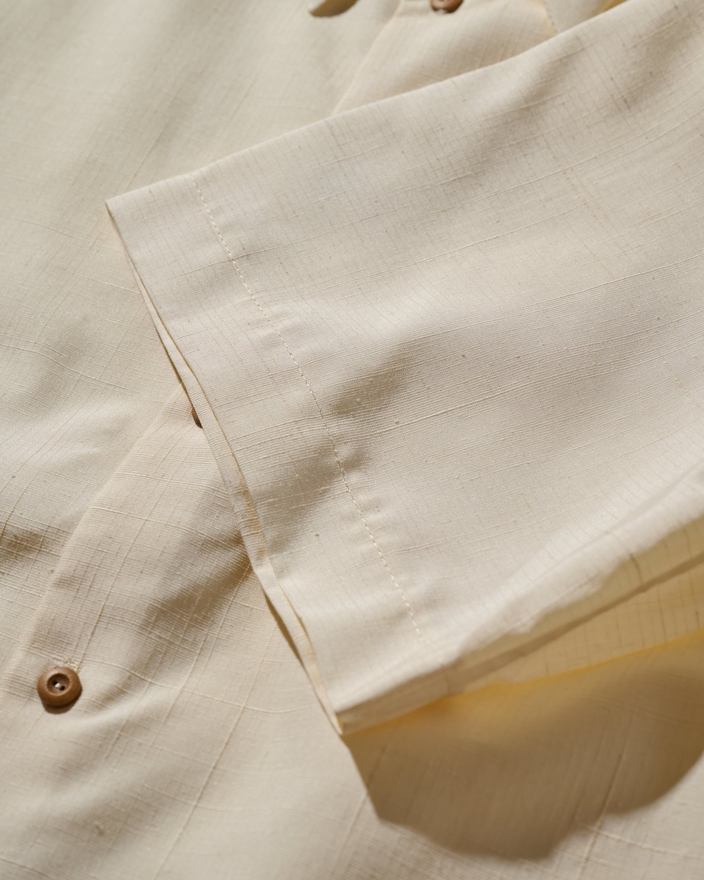 Kimono Silk Handcrafted Open Collar Shirt Type 06