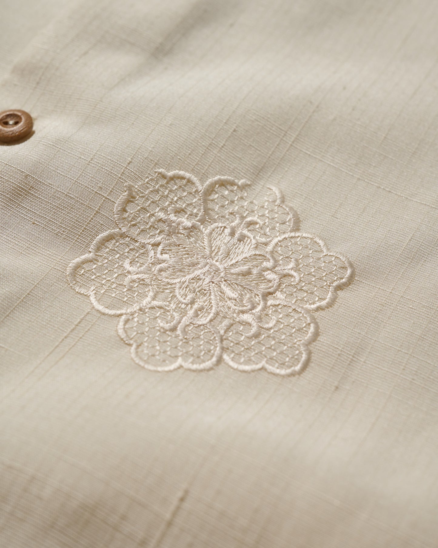 Kimono Silk Handcrafted Open Collar Shirt Type 06