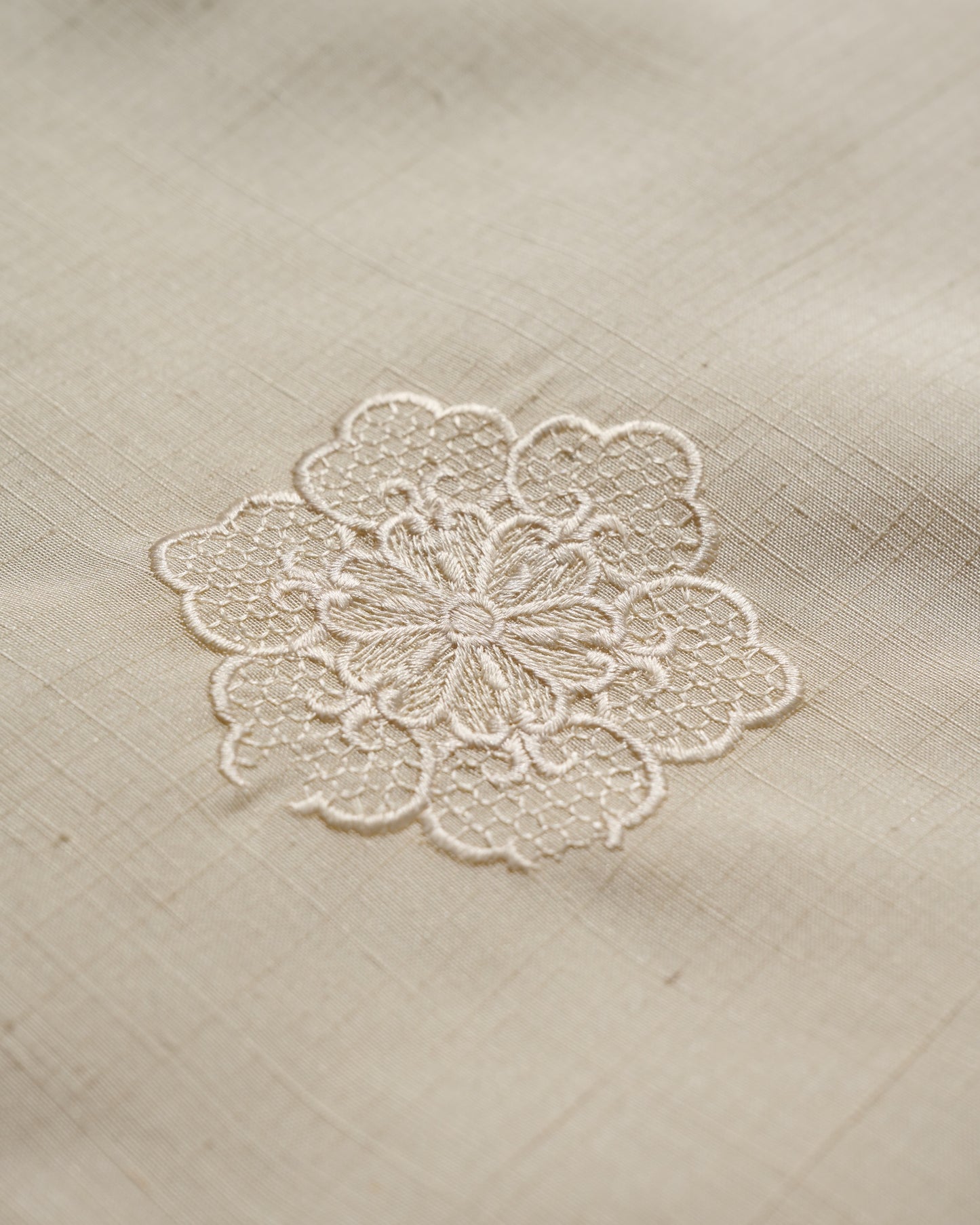 Kimono Silk Handcrafted Open Collar Shirt Type 06