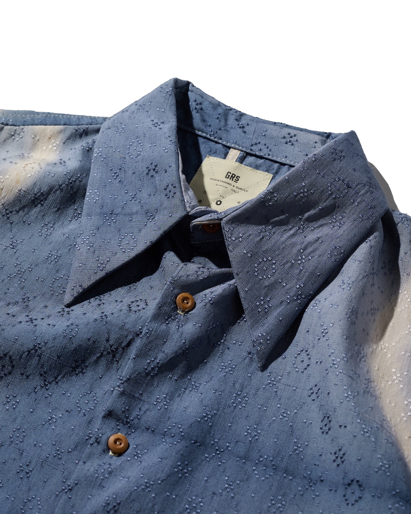 Kimono Silk Handcrafted Open Collar Shirt Type 04
