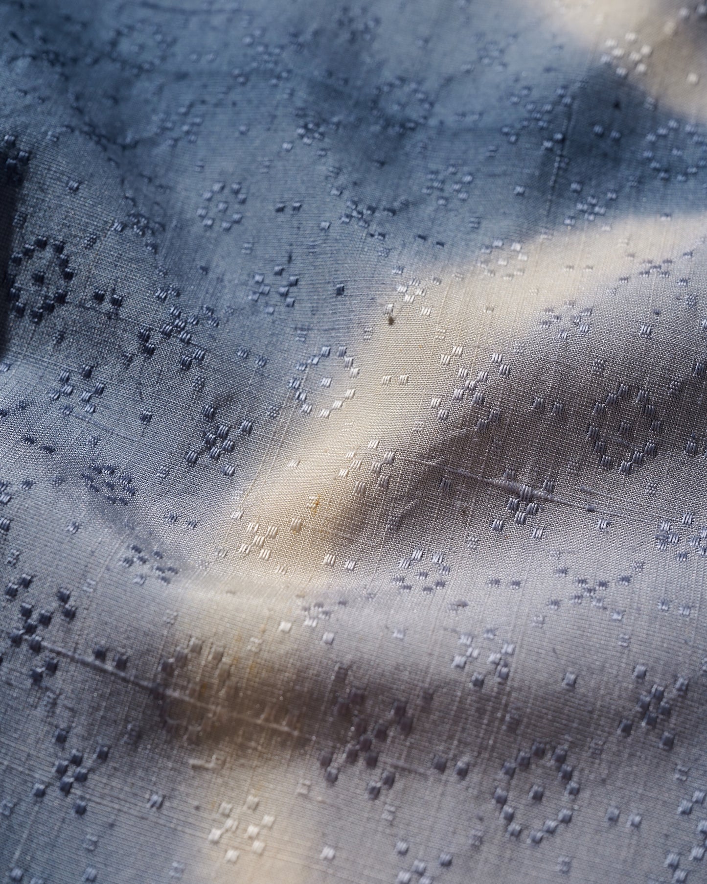Kimono Silk Handcrafted Open Collar Shirt Type 04