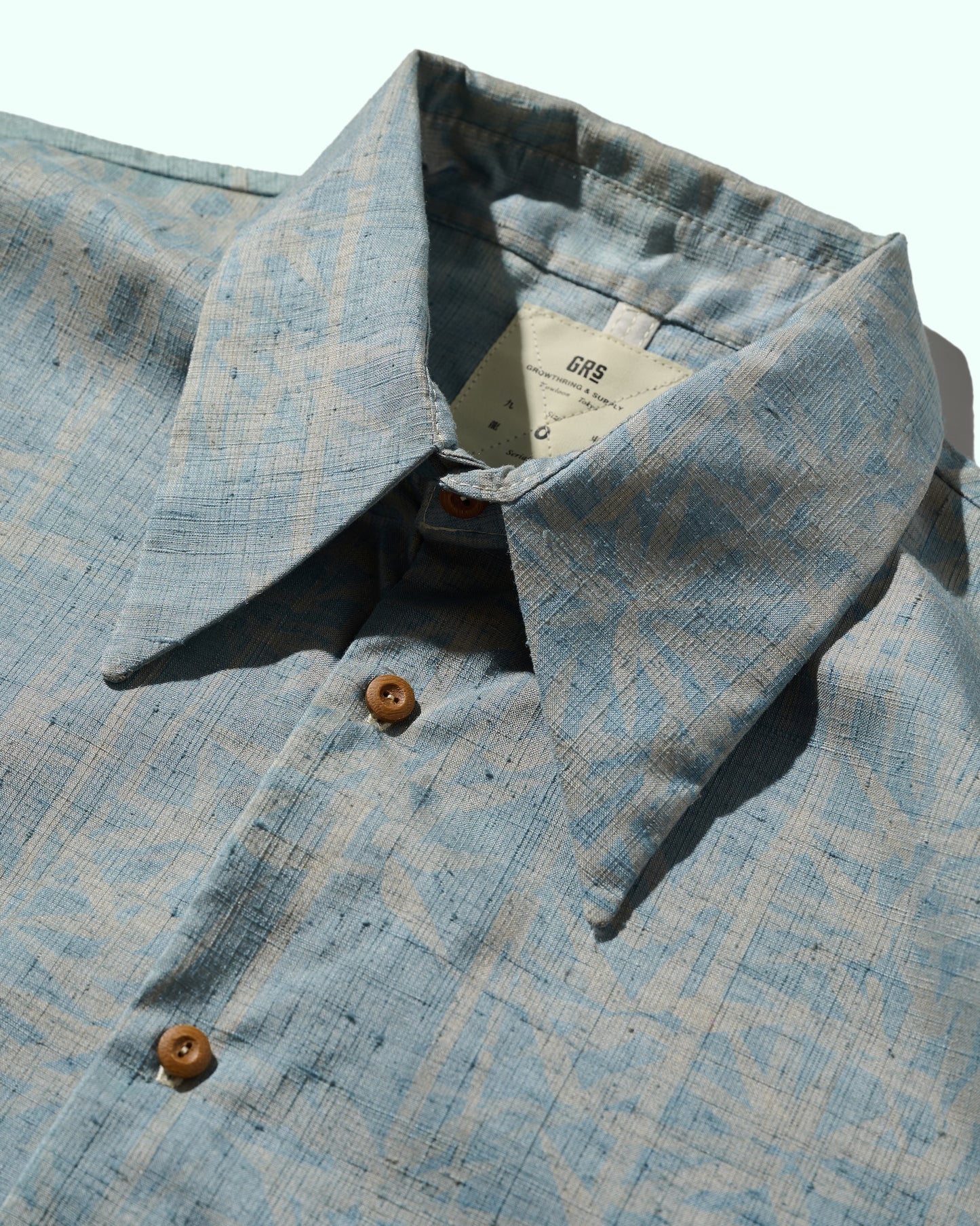 Kimono Silk Handcrafted Open Collar Shirt Type 08