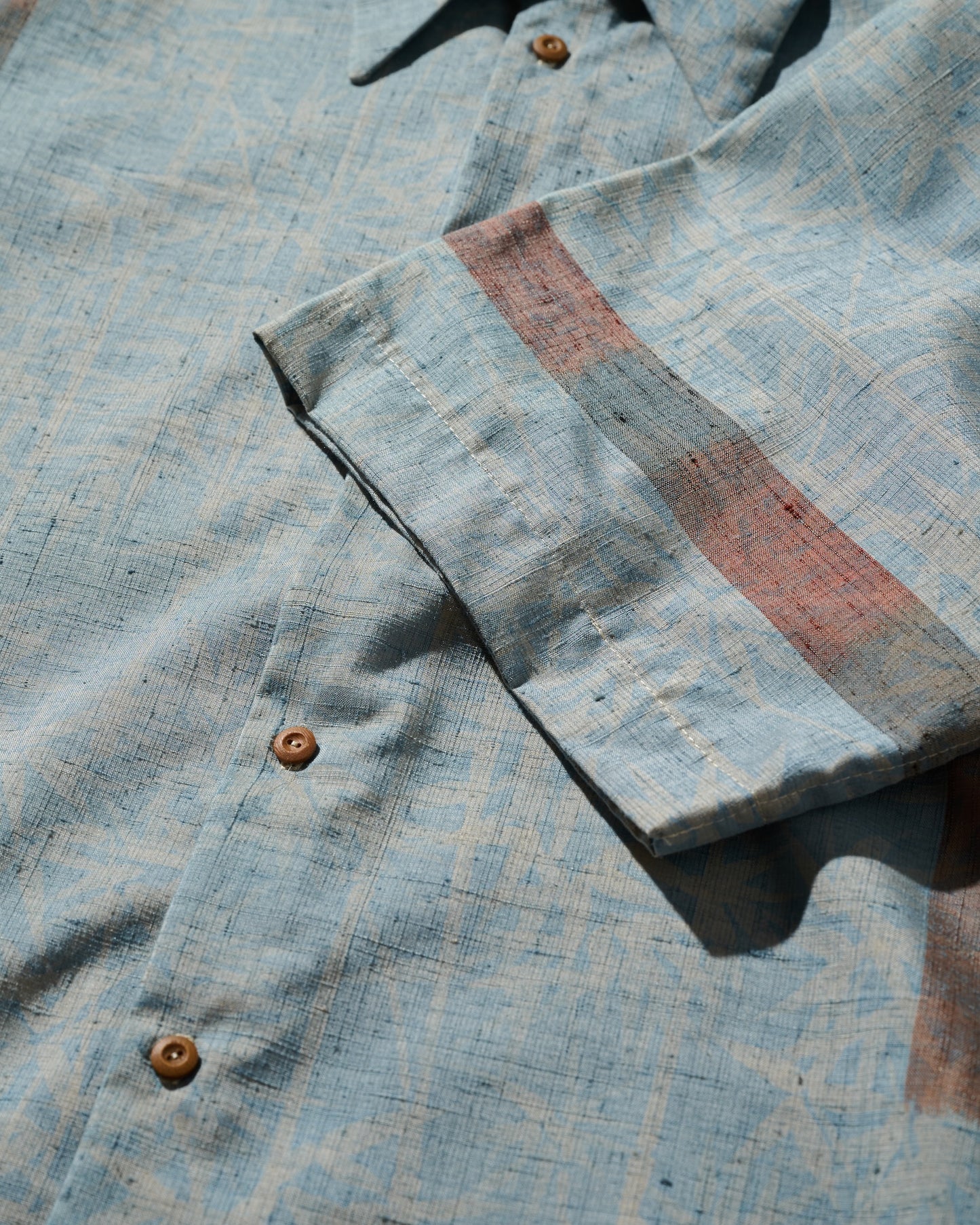 Kimono Silk Handcrafted Open Collar Shirt Type 08