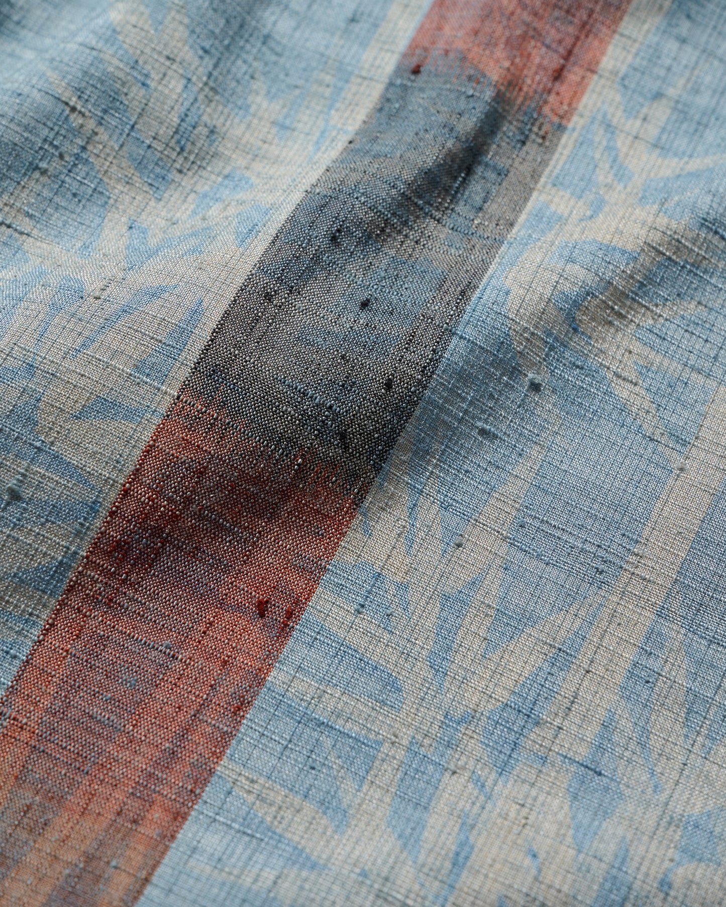 Kimono Silk Handcrafted Open Collar Shirt Type 08