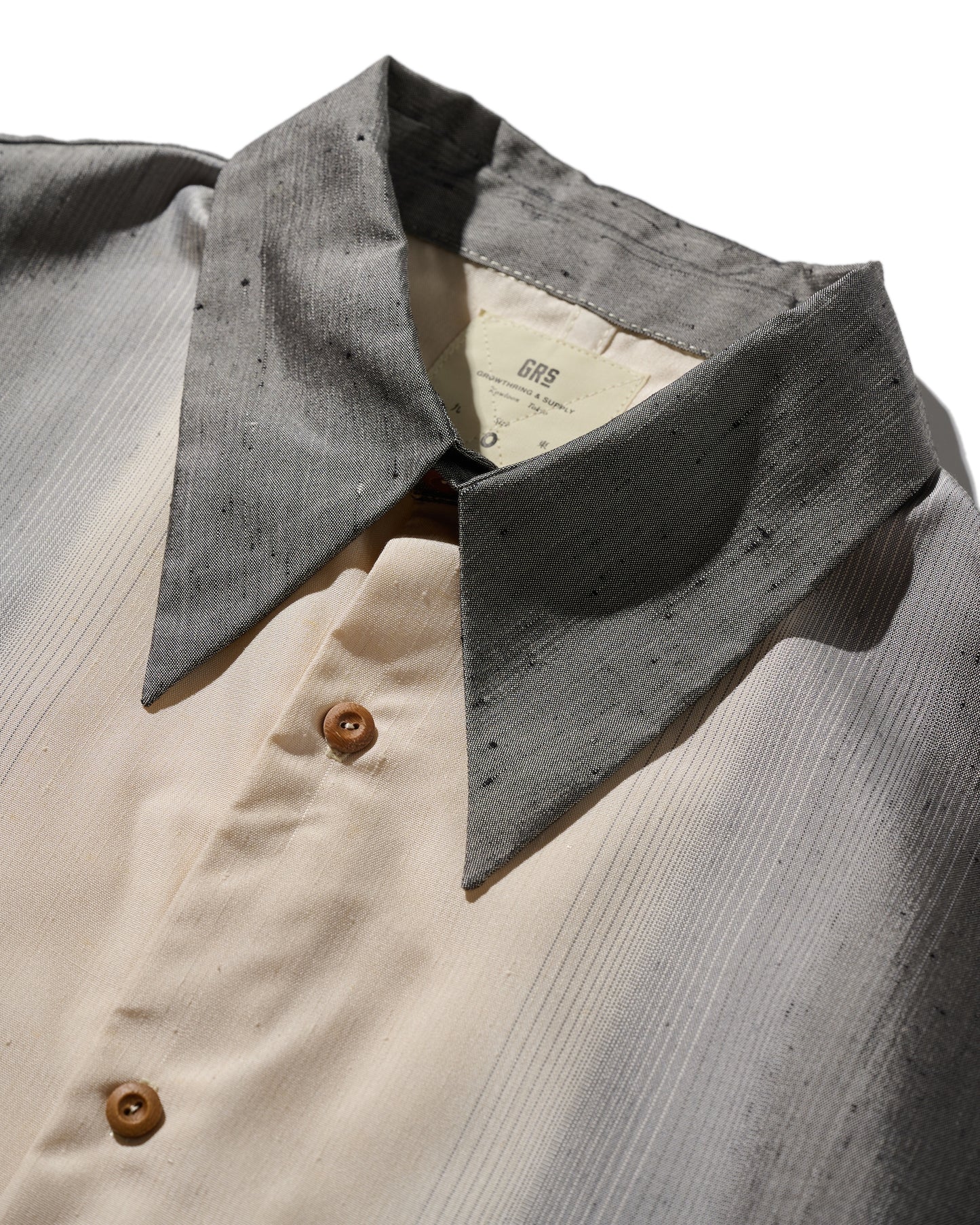 Kimono Silk Handcrafted Open Collar Shirt Type 10