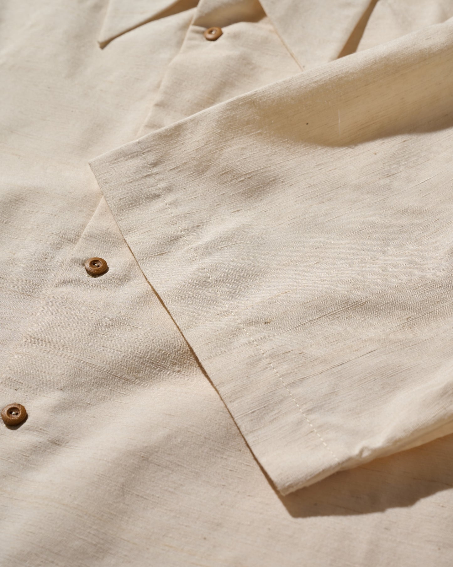 Kimono Silk Handcrafted Open Collar Shirt Type 11