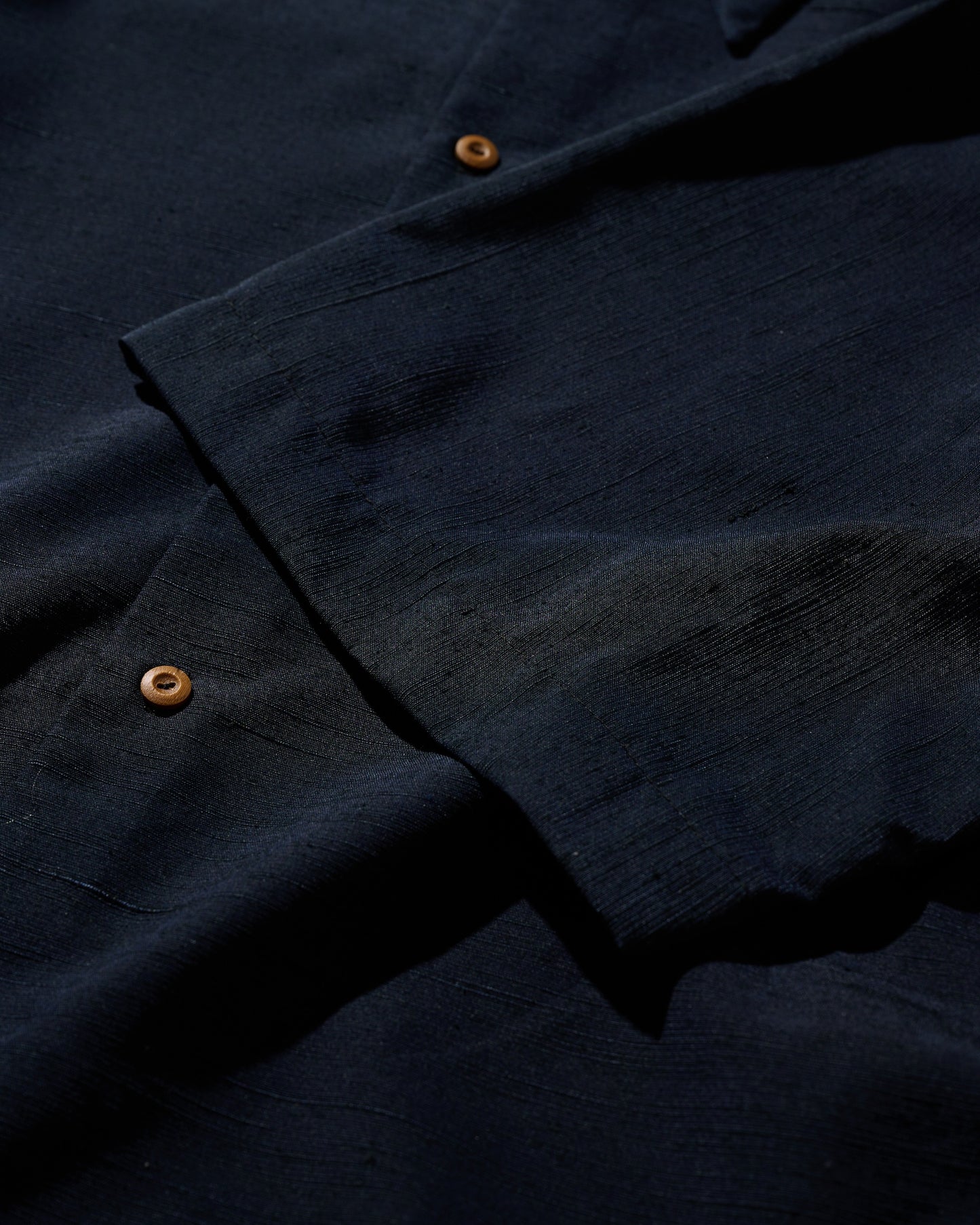 Kimono Silk Handcrafted Open Collar Shirt Type 07