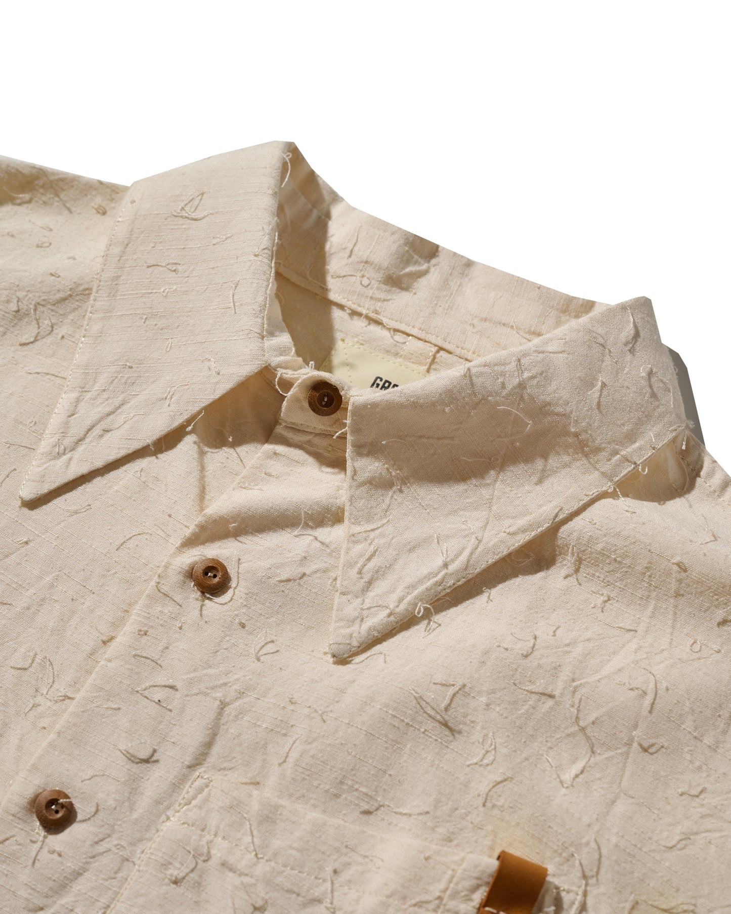 Kimono Silk Handcrafted Open Collar Shirt Type 02