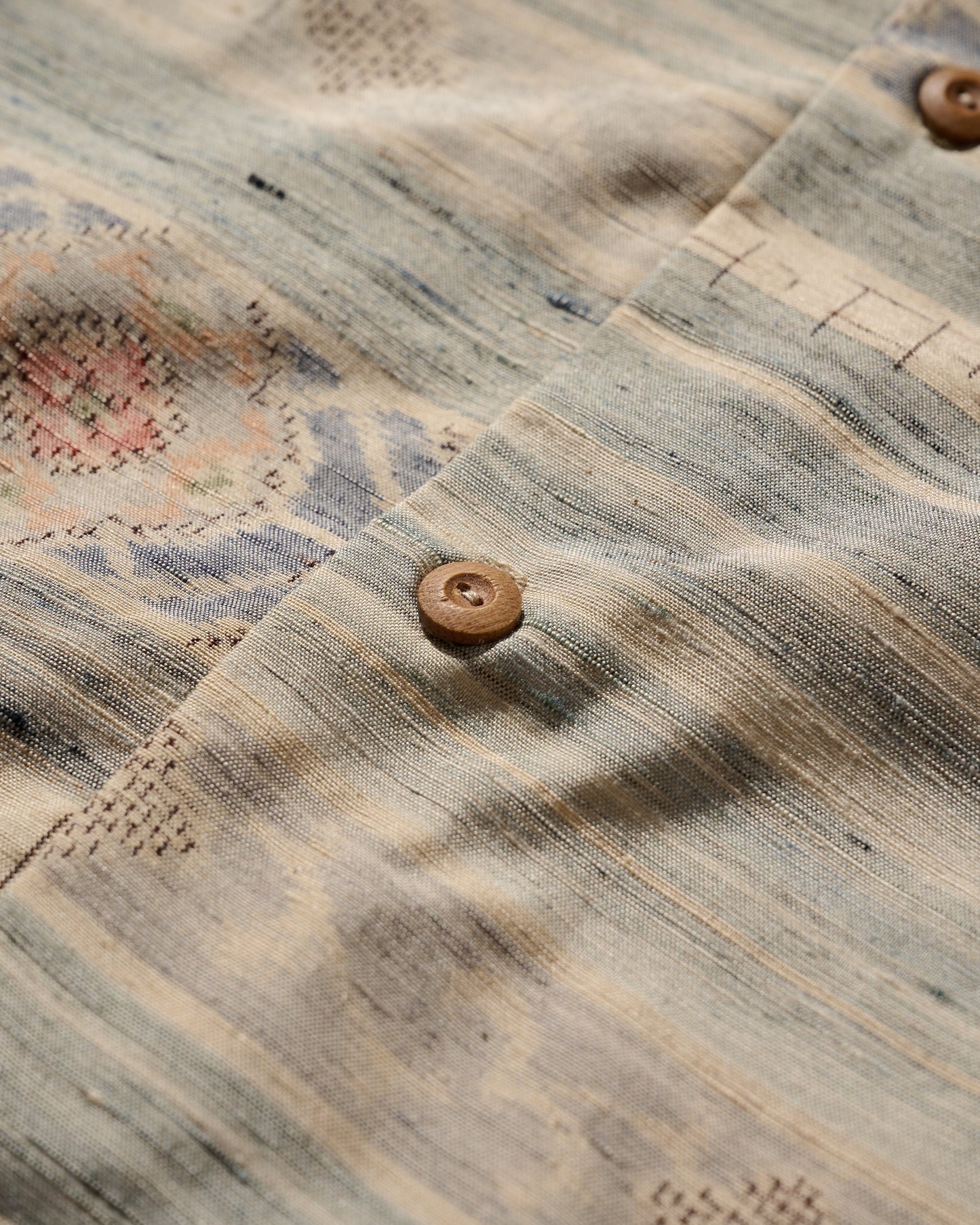 Kimono Silk Handcrafted Open Collar Shirt Type 12
