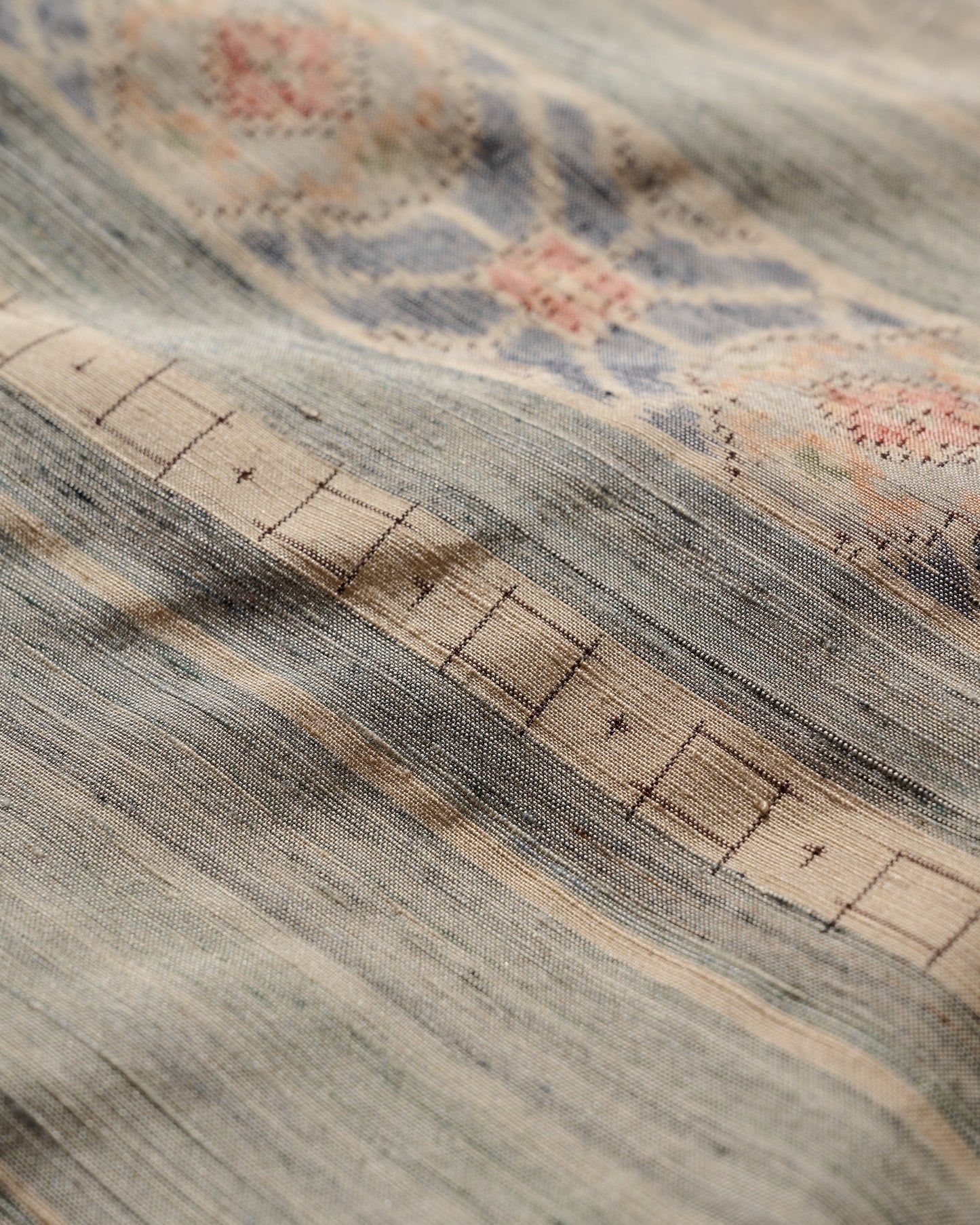 Kimono Silk Handcrafted Open Collar Shirt Type 12