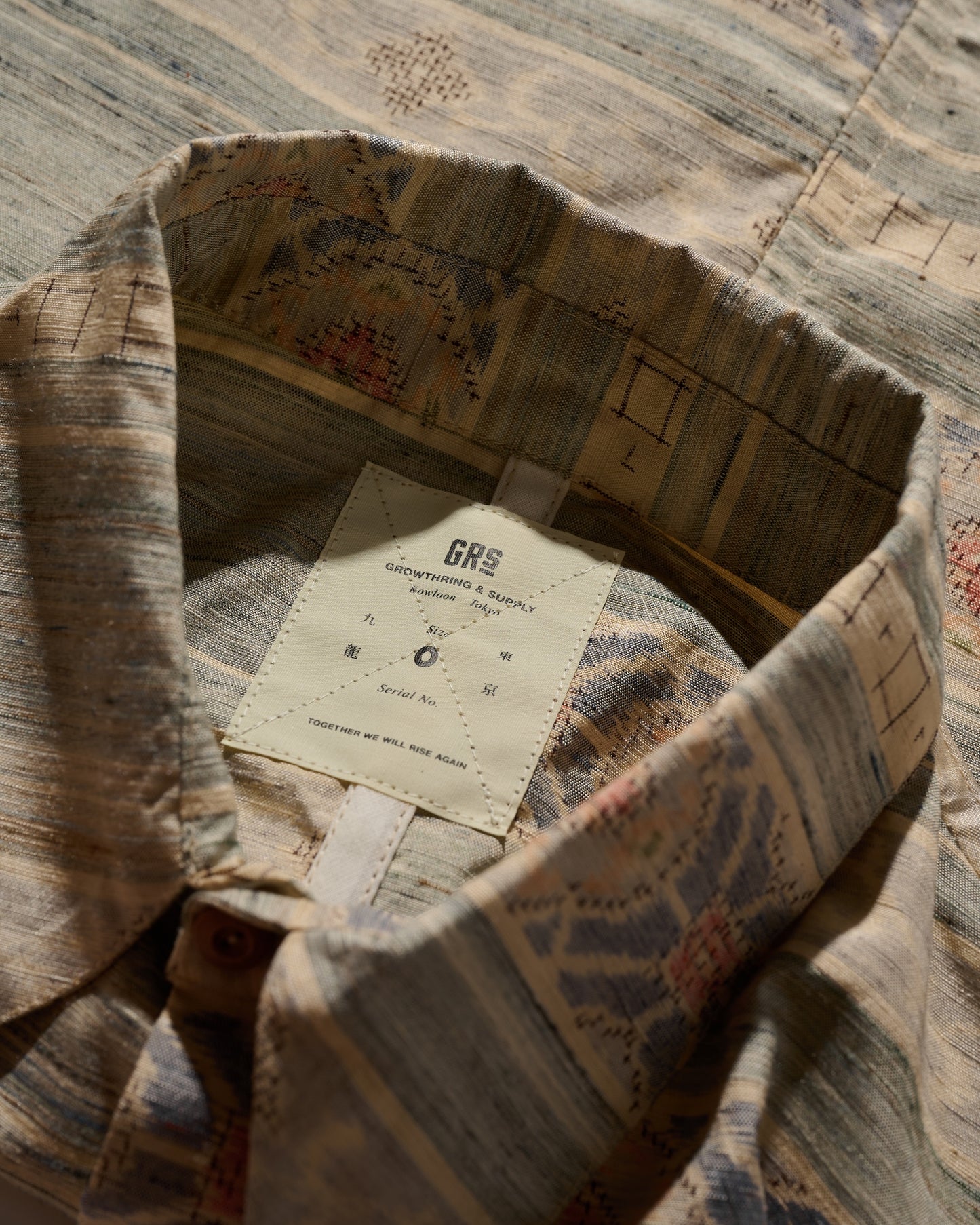 Kimono Silk Handcrafted Open Collar Shirt Type 12