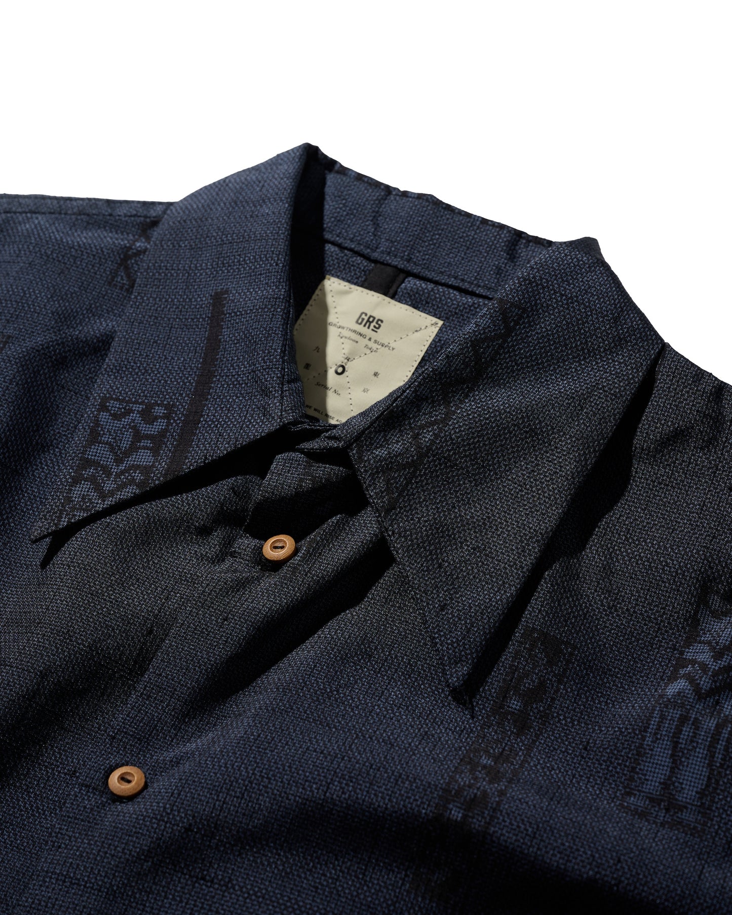 Kimono Silk Handcrafted Open Collar Shirt Type 01