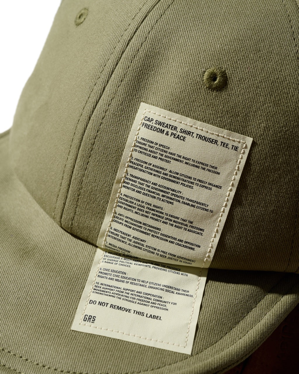 F&P EMBROIDERY FREEDOM FLIP UP CAP / MILITARY GREEN