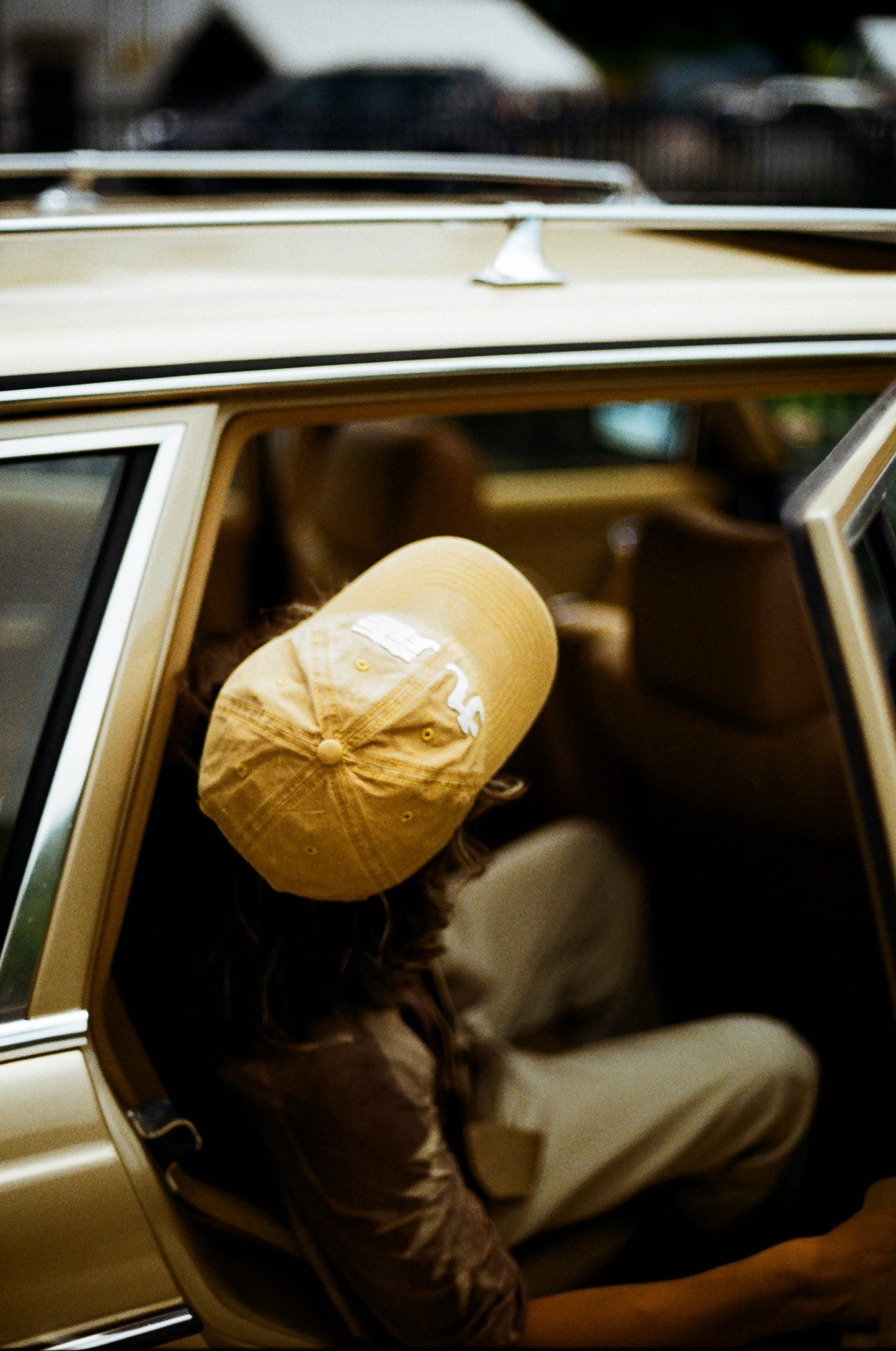 Faded Washed Hand Quilted “Kowloon” Cap / Faded Yellow