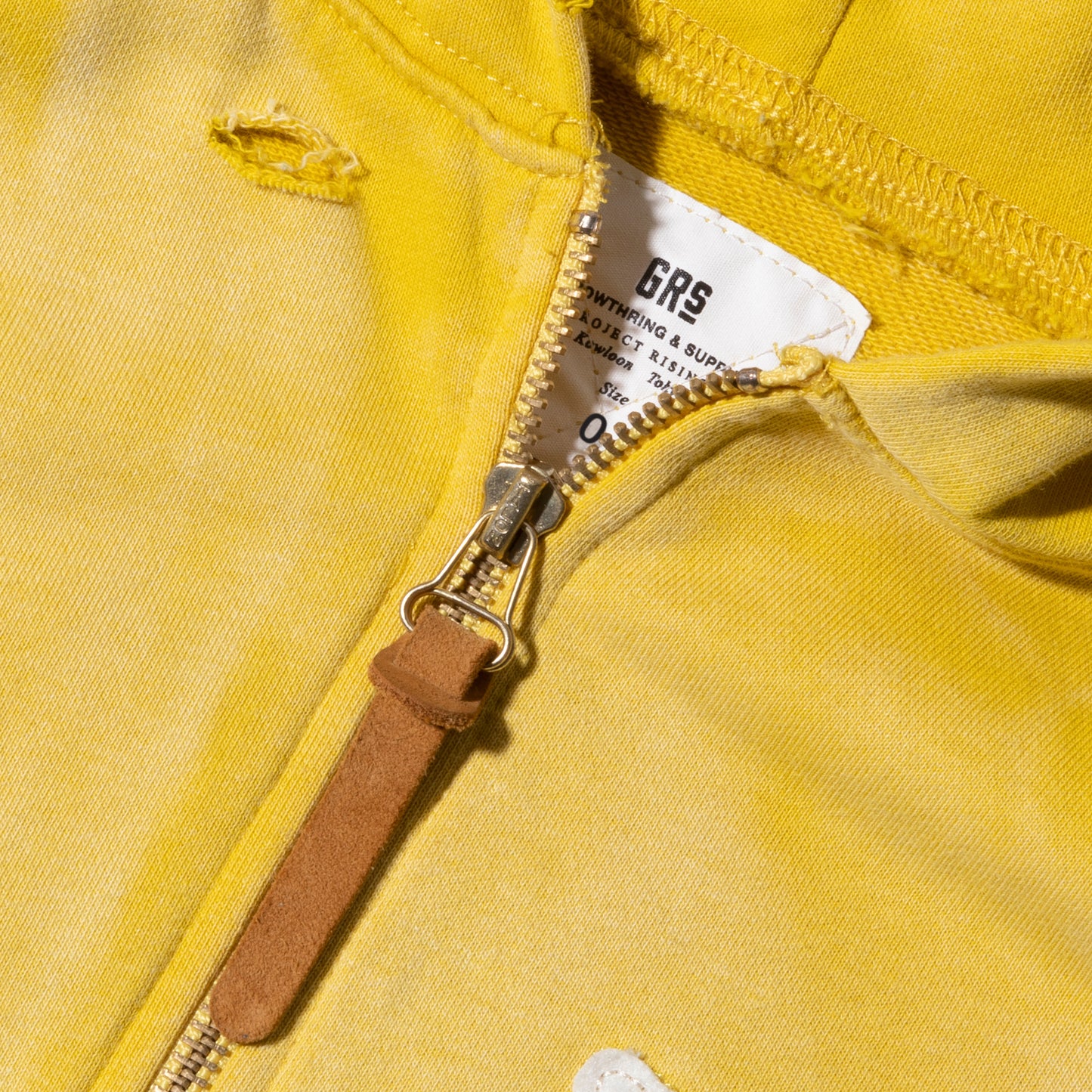 Sun Faded Kowloon Lightweight Zip-up Hoodie / Summer Yellow