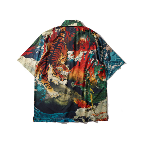 DOWNHILL TIGER & DRAGON OVERPRINT SHIRT