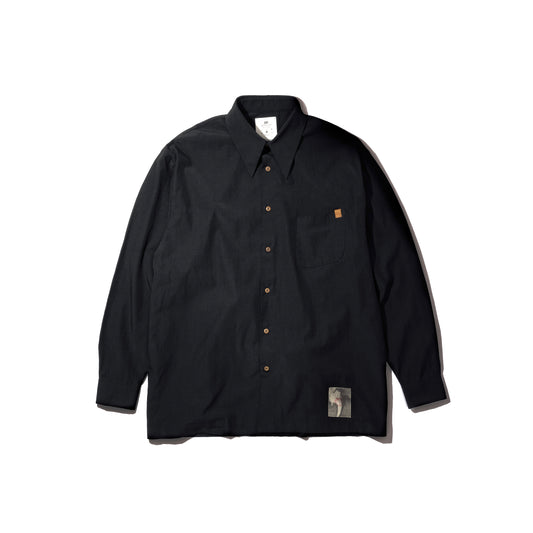 STD LONG COLLAR BLACK SHIRT