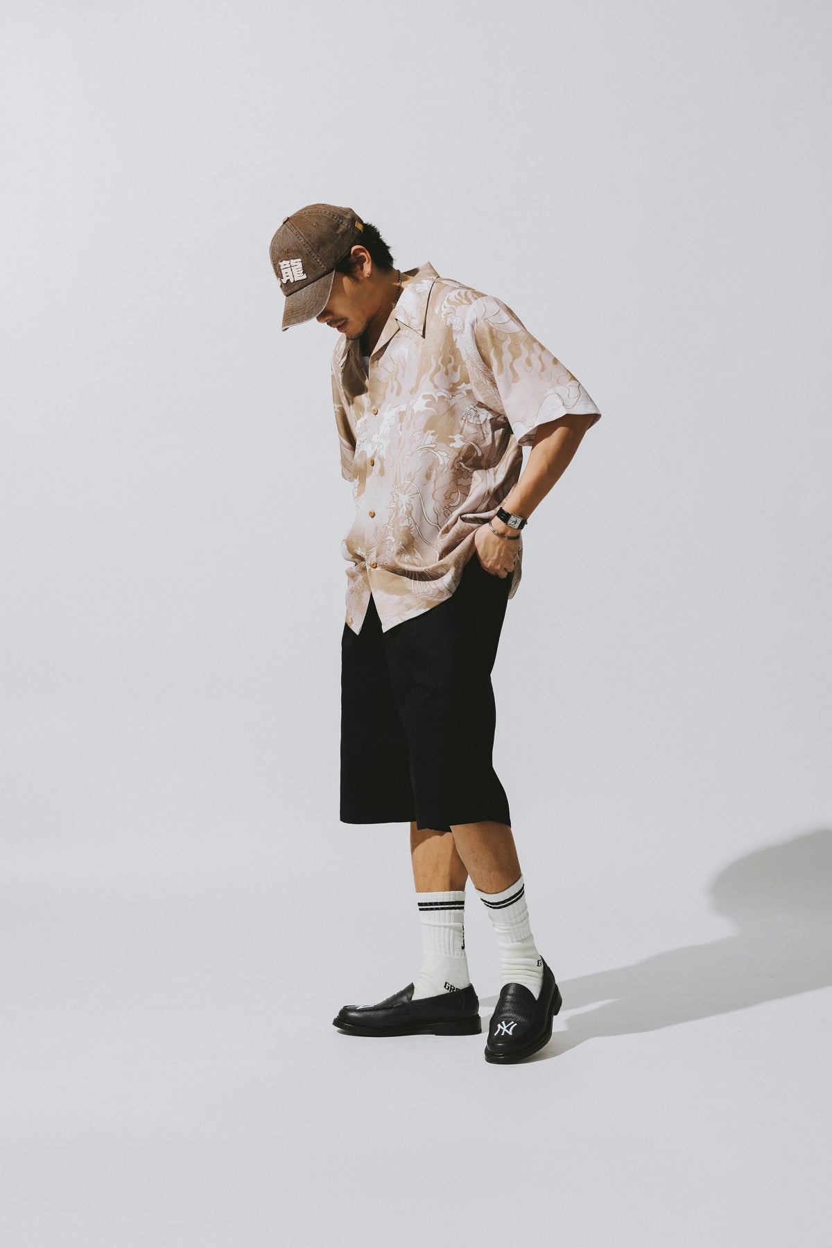 GRS FADED WASHED QUILTED KOWLOON CAP / BROWN