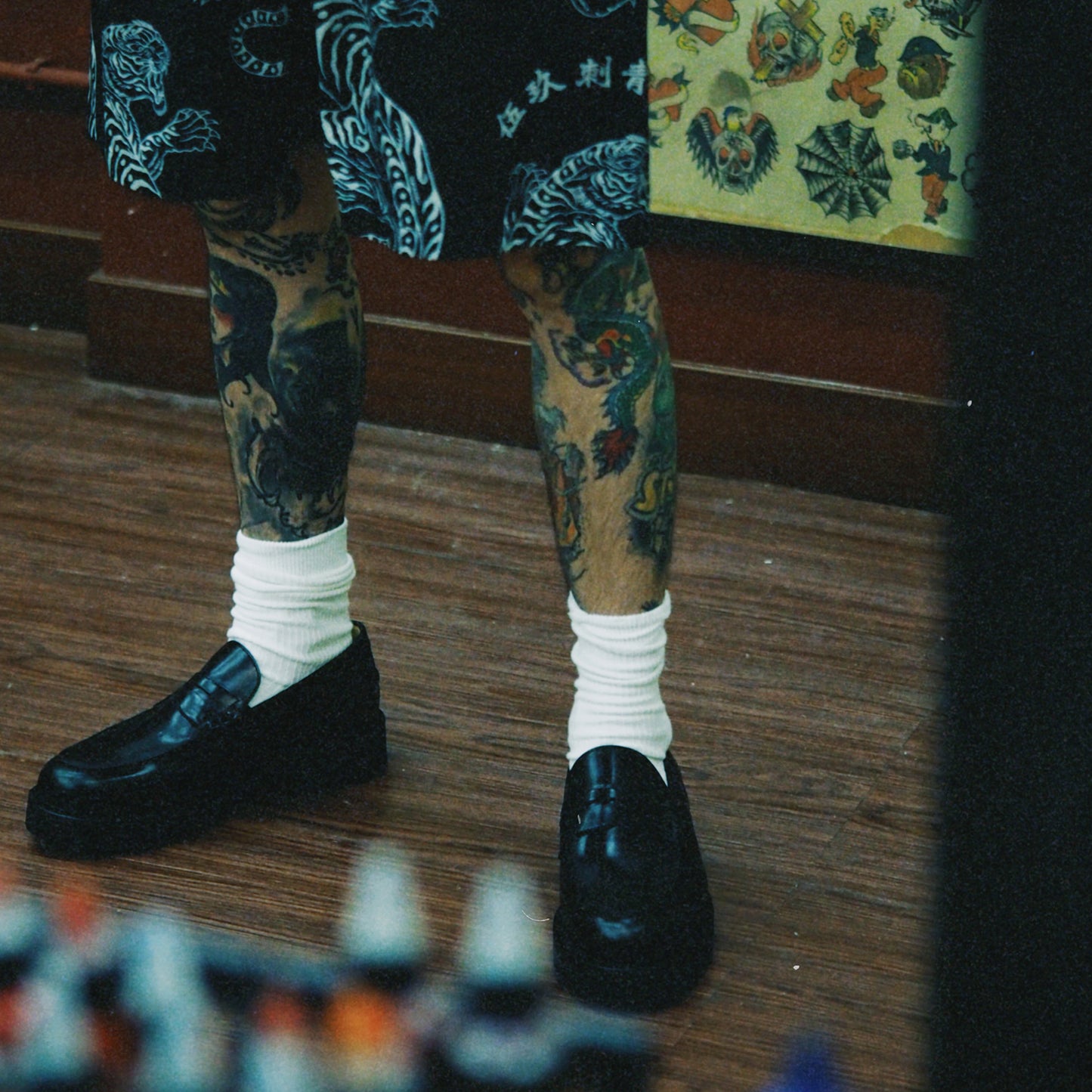 GRS x 59TATTOO OVERPRINT SHORTS / UPHILL TIGER