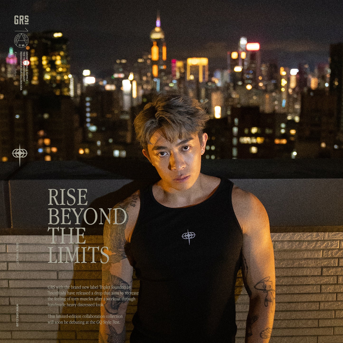 GRS x TRIPLET TANK TOP / BLACK