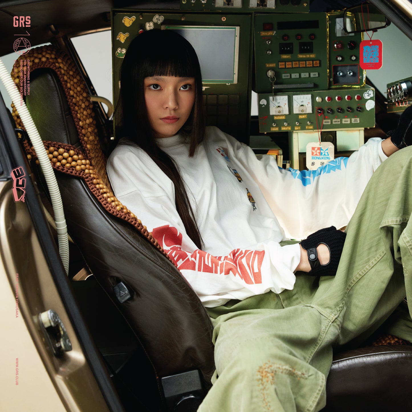 GRS X TATSUYA YOKOSAKA WASHED GRAPHIC LONG SLEEVE TEE
