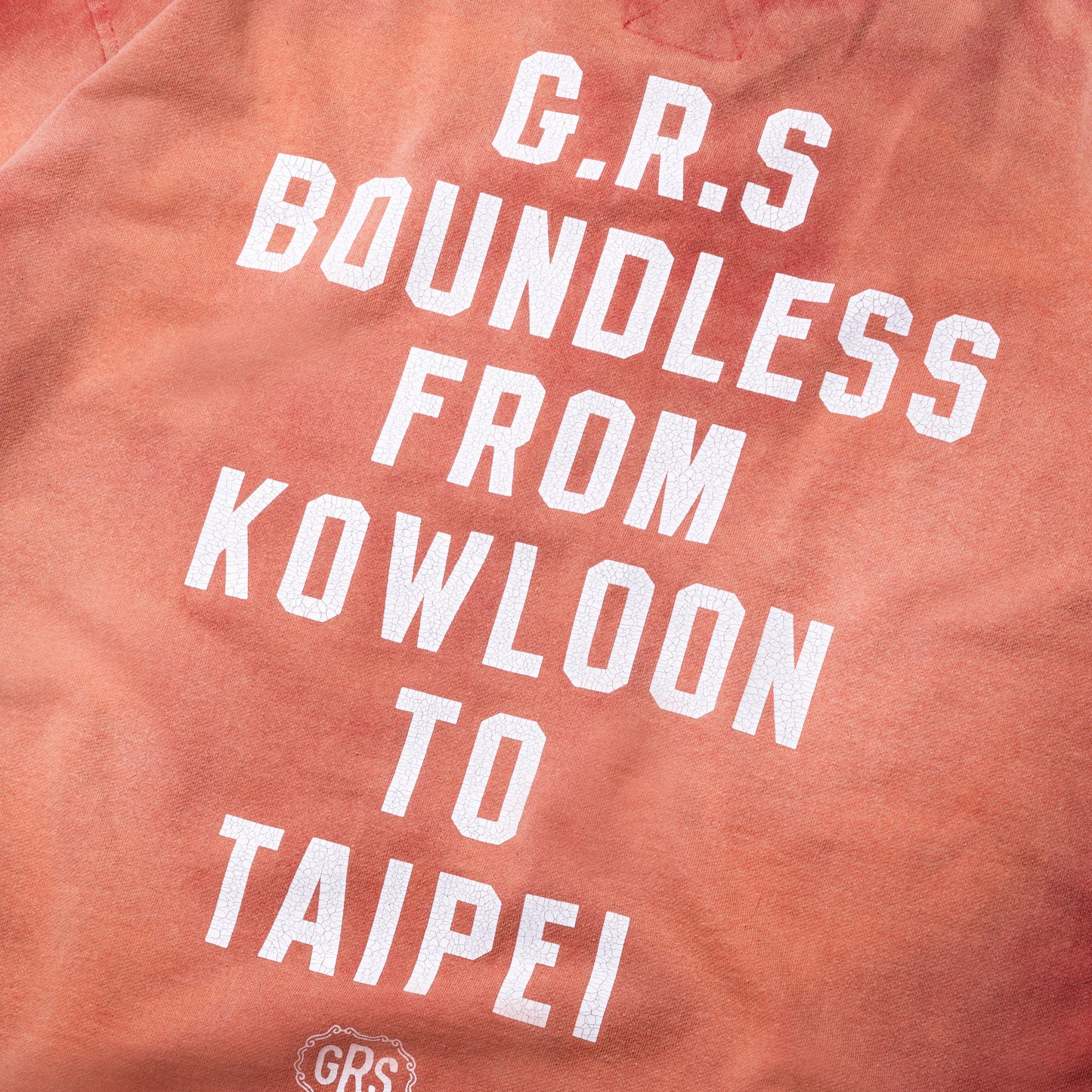 Sun Faded Hand Stencil Heavy Washed "Kowloon" Tee