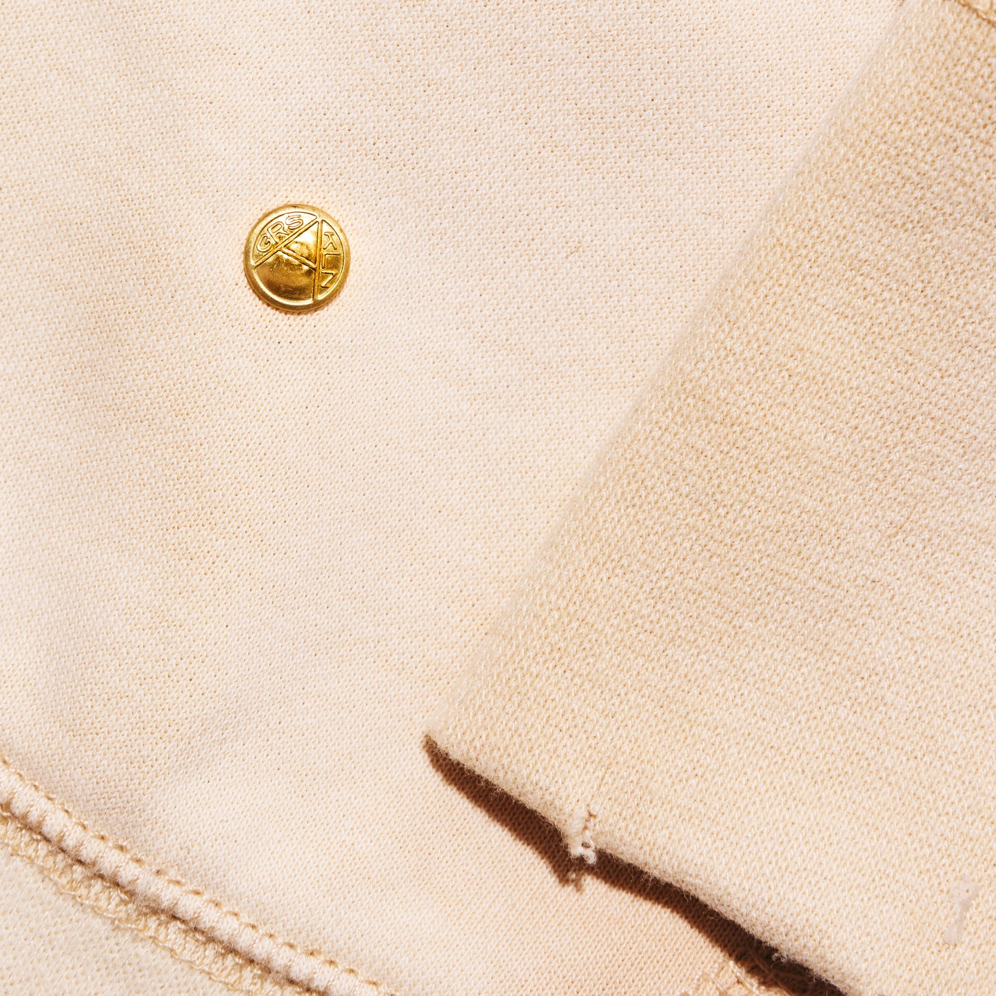 Sun Faded Kowloon Lightweight Zip-up Hoodie / Pastel Beige