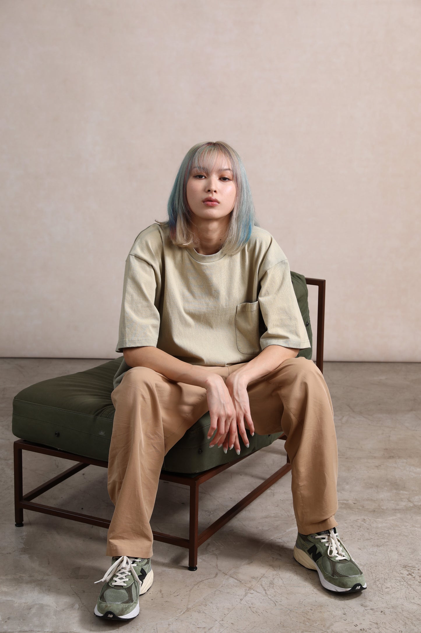 Faded Washed S/S Pocket Big Tee / Faded Sage