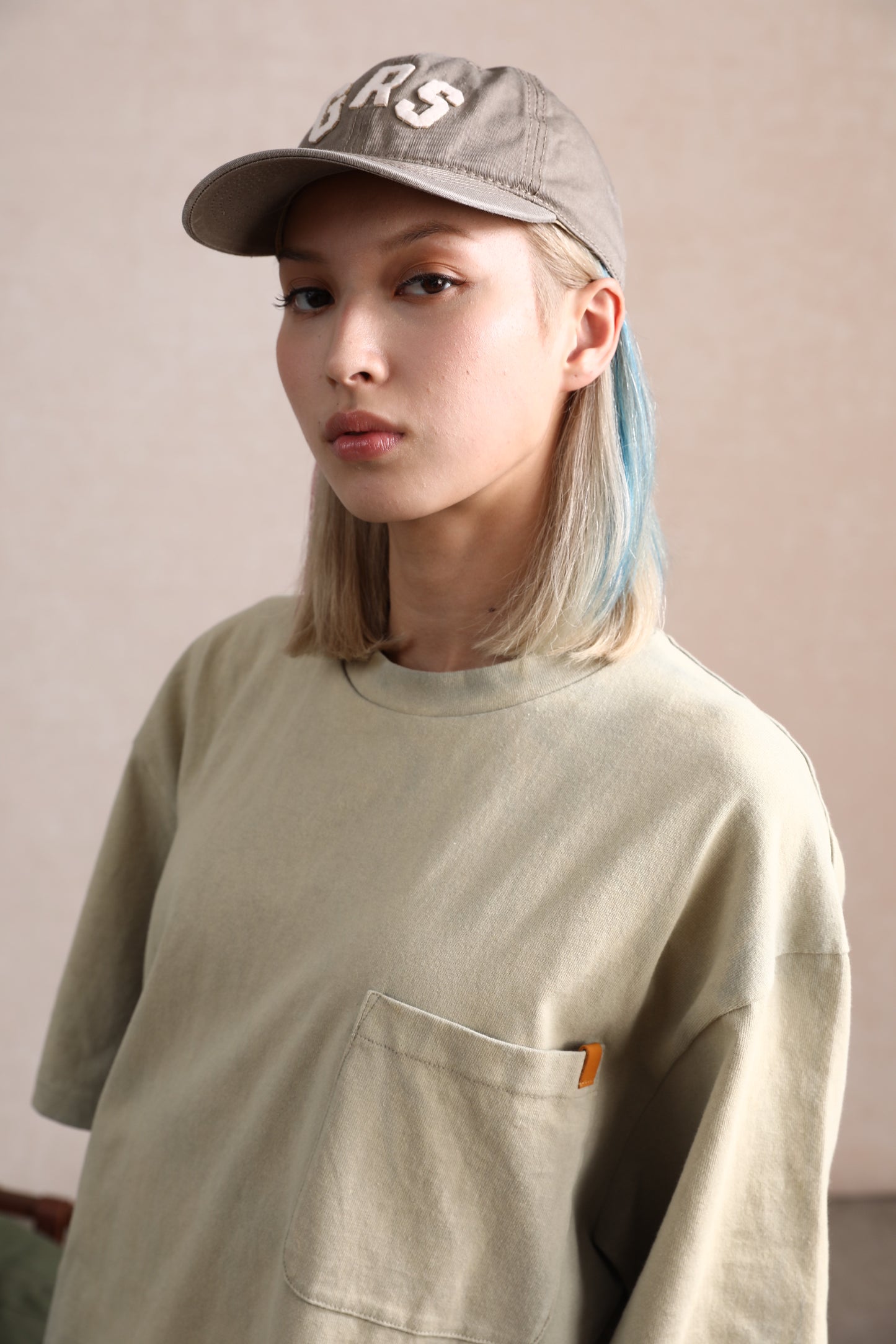Faded Washed S/S Pocket Big Tee / Faded Sage