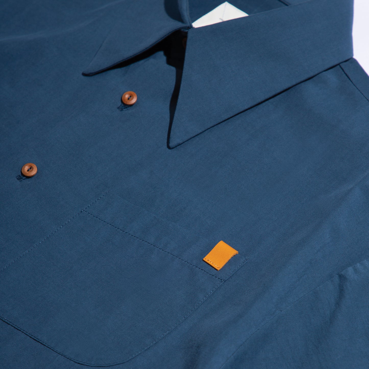 Faded Color S/S Pocket Big Shirt / Classic Blue