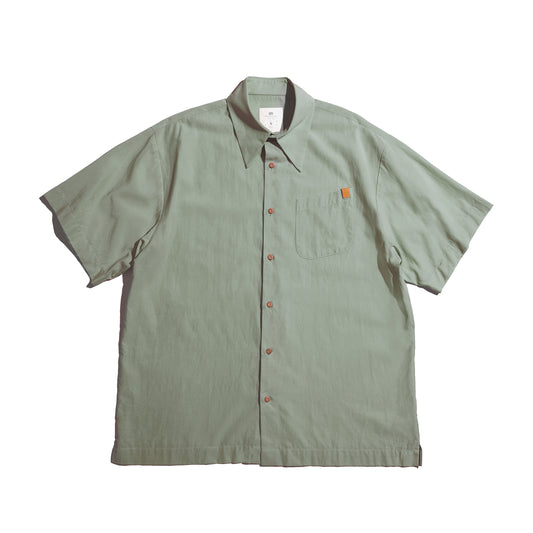 Faded Color S/S Pocket Big Shirt / Sage Green