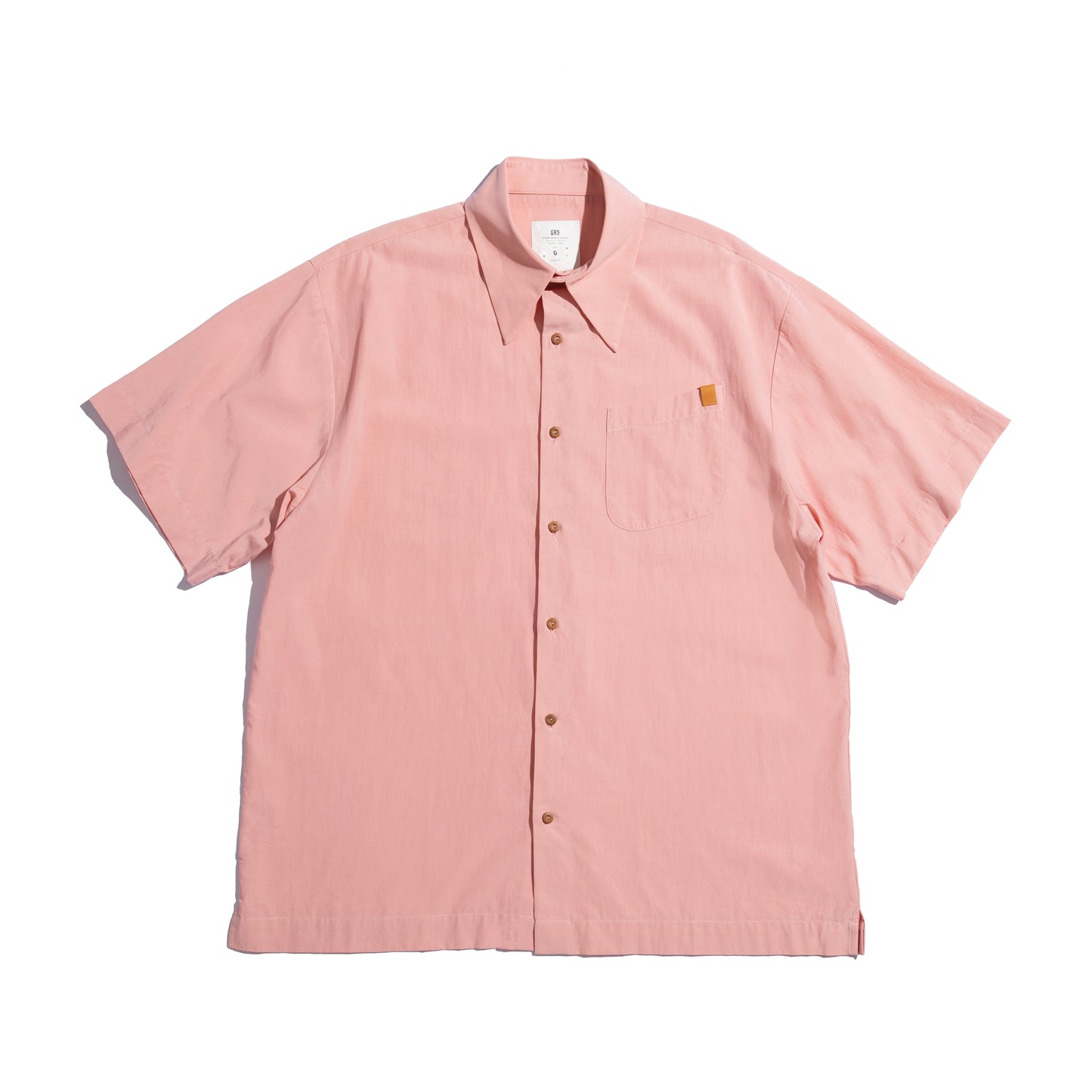 Faded Color S/S Pocket Big Shirt / Dusty Pink