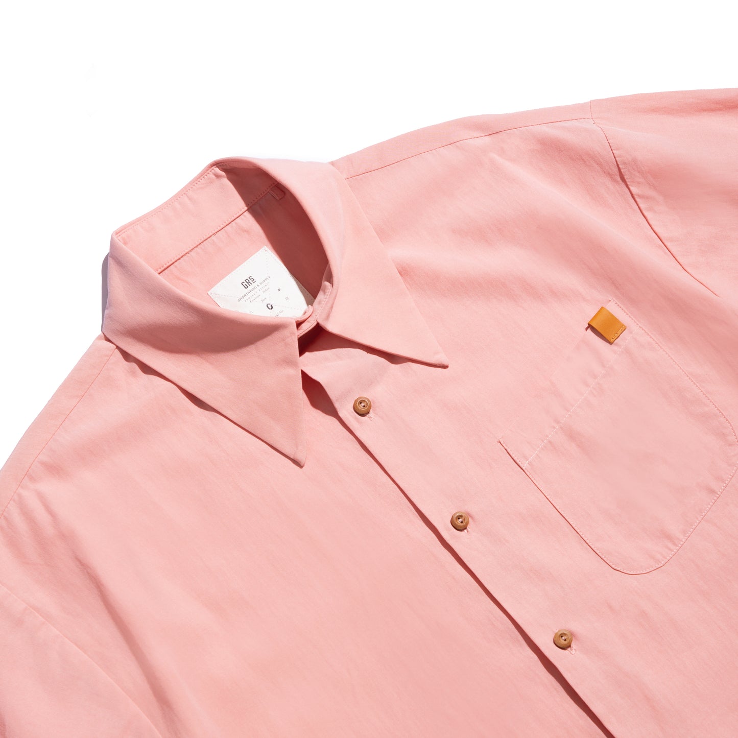 Faded Color S/S Pocket Big Shirt / Dusty Pink