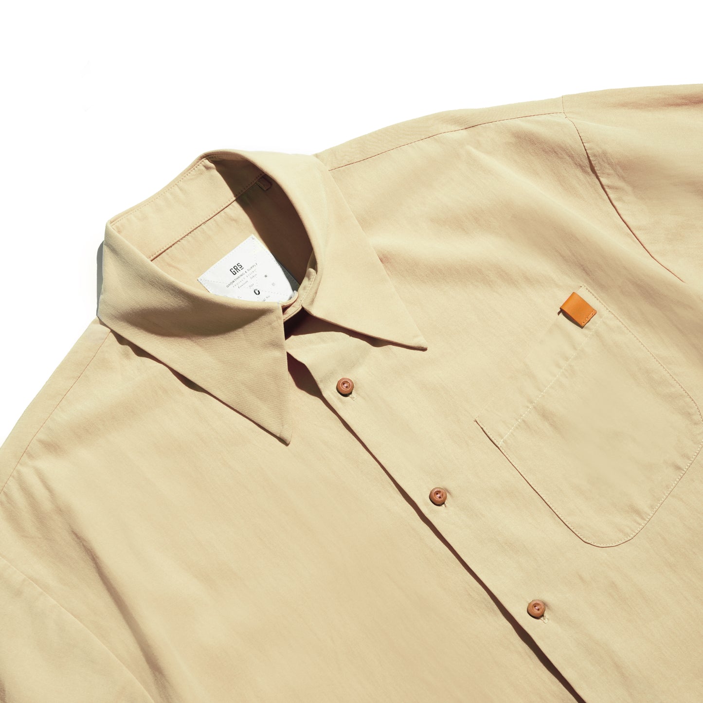 Faded Color S/S Pocket Big Shirt / Bleached Sand