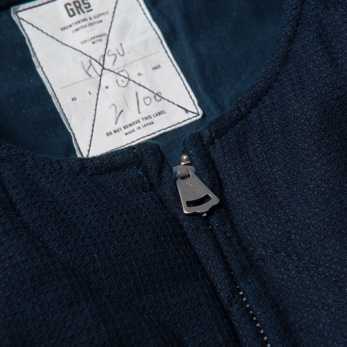 BOUNDLESS SERIES - HAND PAINTED SASHIKO QUILTED JACKET by HK SIGN PAINTER MAN LUK