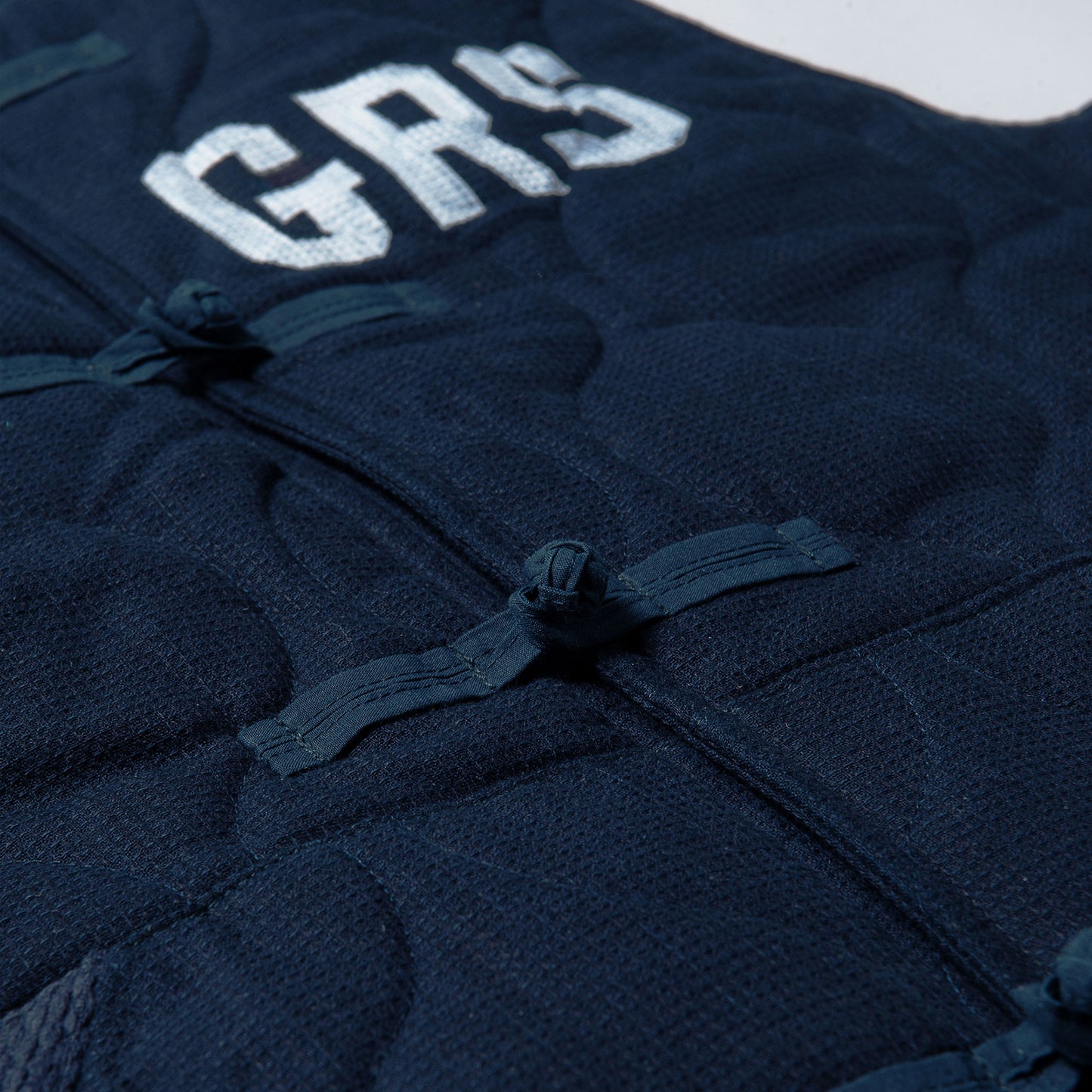 BOUNDLESS SERIES - HAND PAINTEDS SASHIKO QUILTED VEST by HK SIGN PAINTER MAN LUK