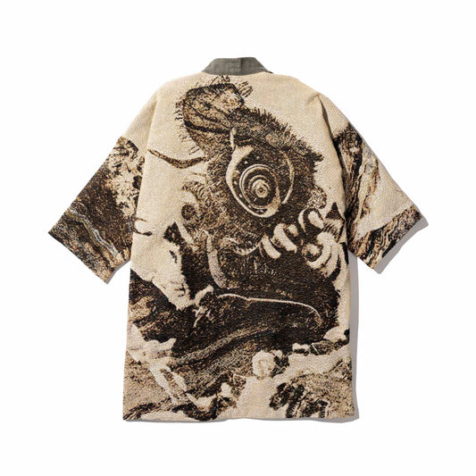 Rising Lion Reversible Jacquard Kimono