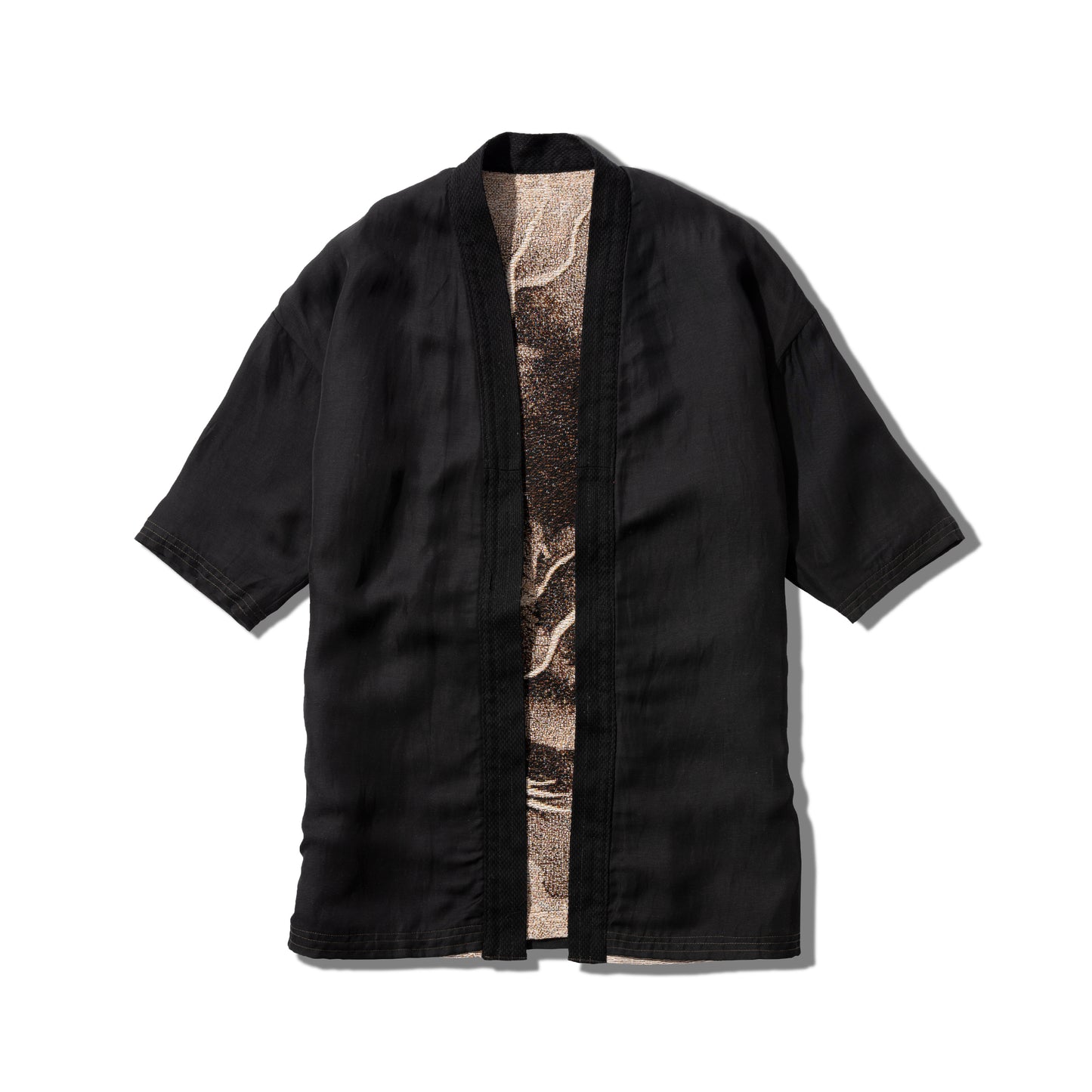 REVERSIBLE JACQUARD KIMONO