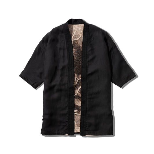 REVERSIBLE JACQUARD KIMONO