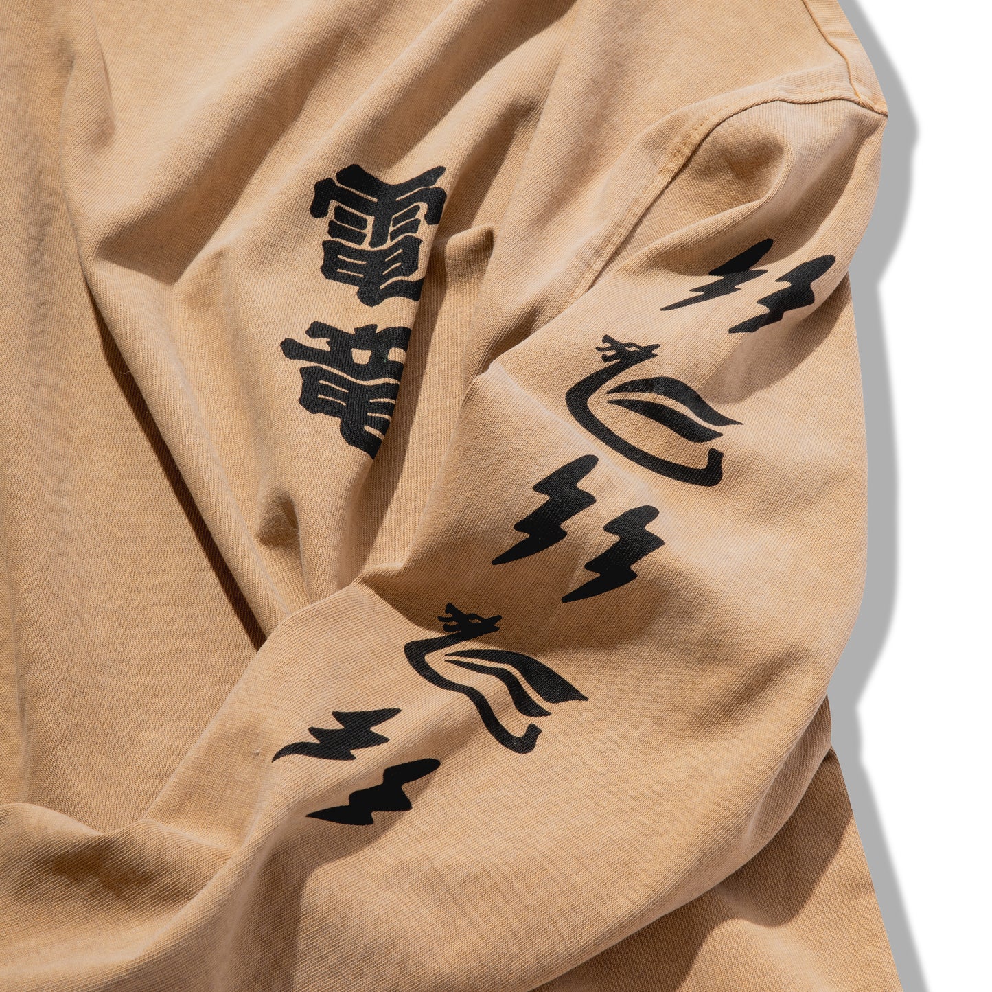 HEAVY WEIGHT WASHED L/S TEE BEIGE