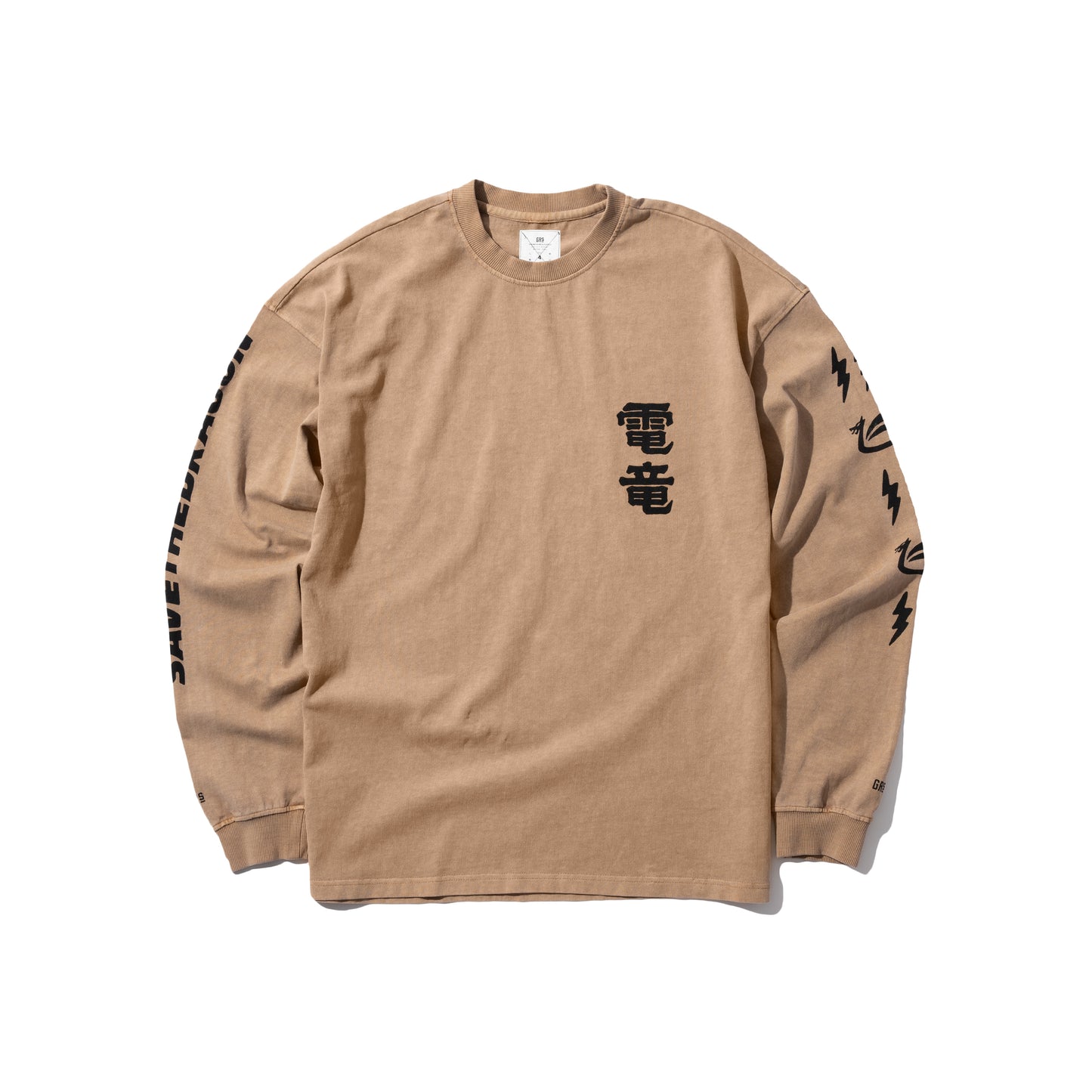 HEAVY WEIGHT WASHED L/S TEE BEIGE