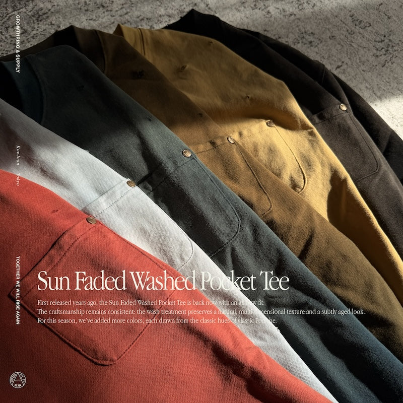 SUN FADED WASHED POCKET TEE SS26
