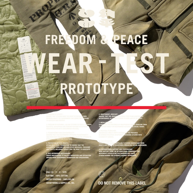 FREEDOM & PEACE WEAR-TEST PROTOTYPE