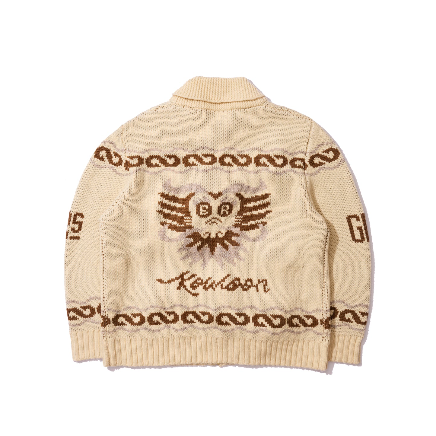 Tokyo & Kowloon Dragon Patterned Knitted Cardigan