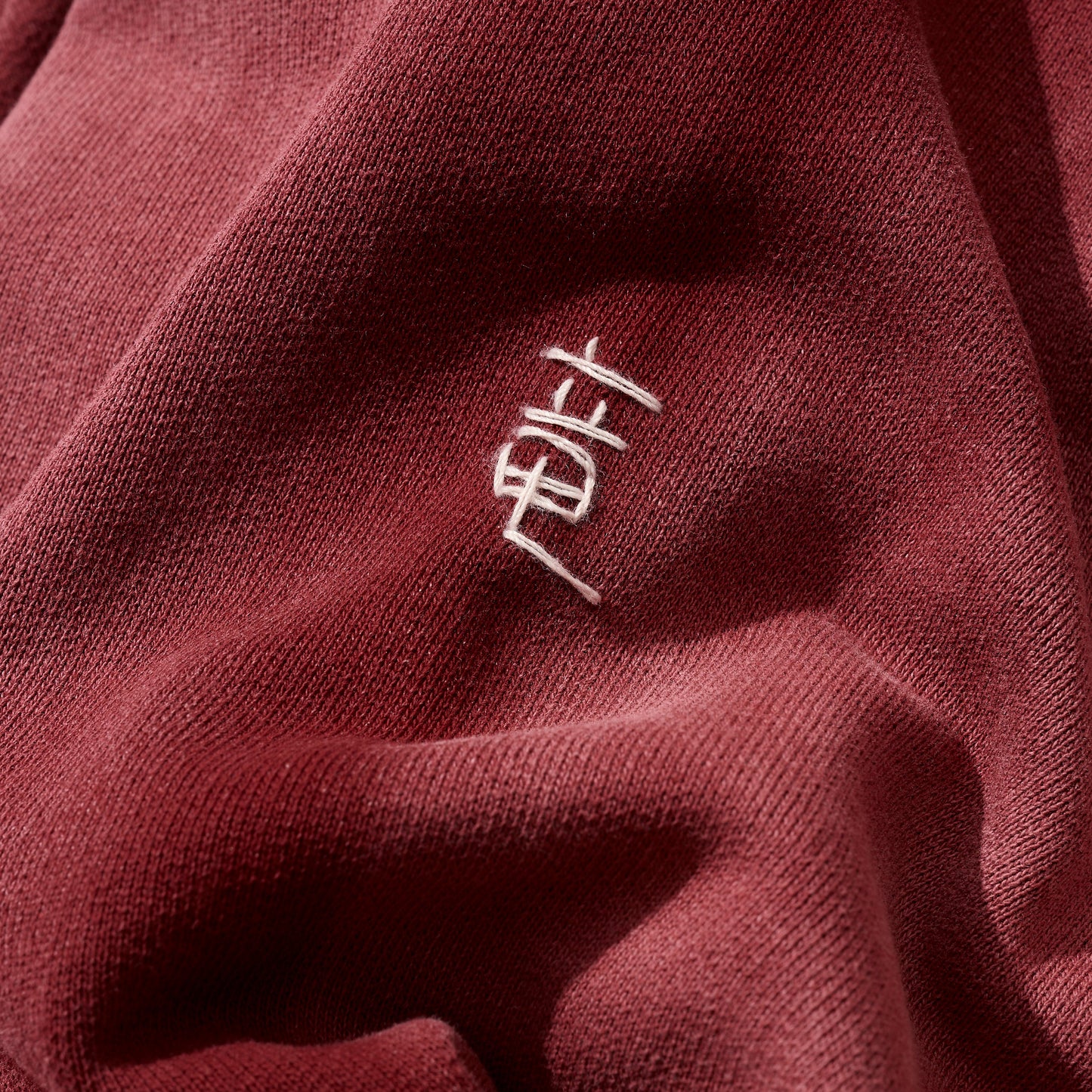 [Pre-Order] Hand Stitch 24 竜 Heavy Weight Cotton Sun Faded Hoodie / Burgundy Red